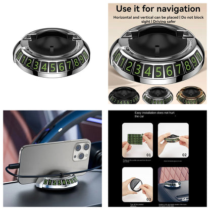 2 in 1 Dashboard Car Phone Holder with Navigation Bracket - 360°
