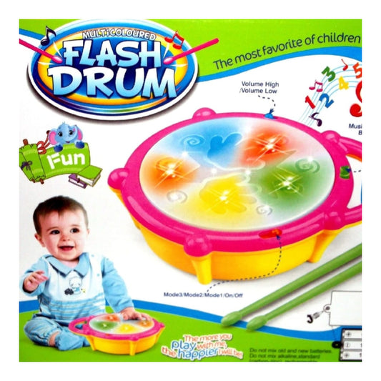 3D Flash Drum for Kids Musical Toy with Lights, Sounds &amp;