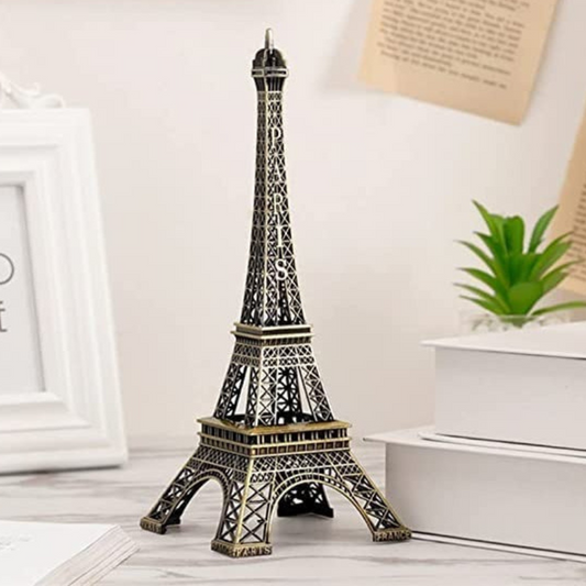 7-inch Eiffel Tower Statue Decor Bronze Alloy Metal Paris Souvenir for