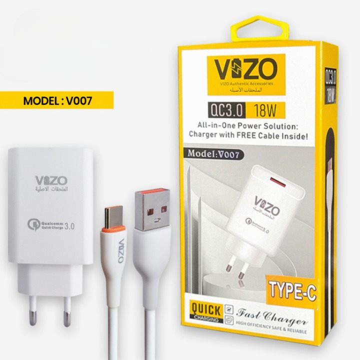 V007 Type-C Fast Charger | Vizo V007 Type-C Charger | Charger