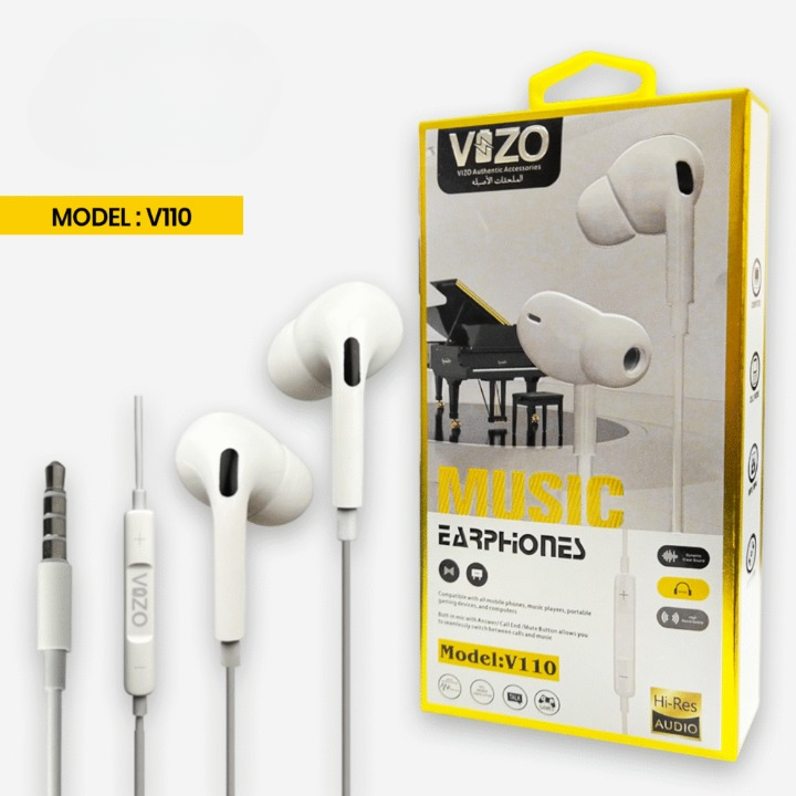 VIZO V110 Super Bass Hand free | Wired In Ear Phones for