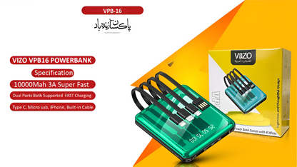 VIZO VPB -16 FAST Powerbank for smartphones, speakers &amp; rechargeables