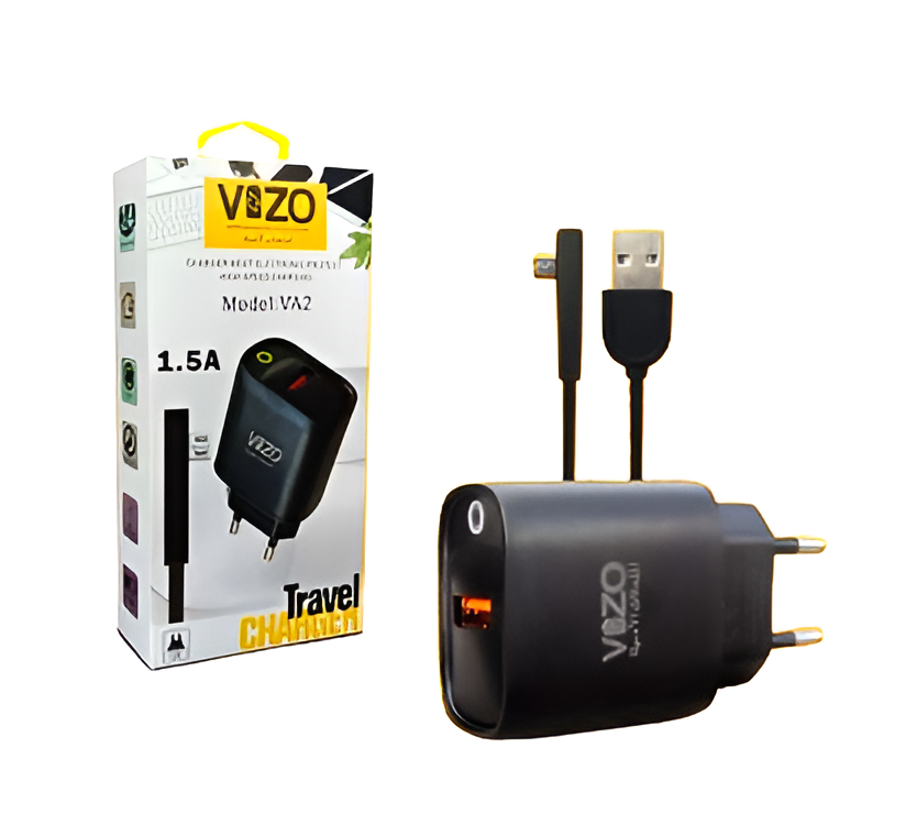 Va2 Compact Micro USB Charger (Black) | Best Quality Charger -