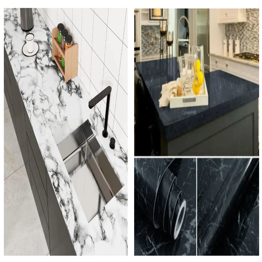 Self Adhesive Marble Sheet Sticker For Kitchen,(60×200) Cupboard, Wall Anti Oil