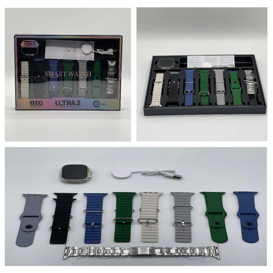 Smartwatch With 10 Stripes | Big 2.20 Ultra 2 Smart Watch -