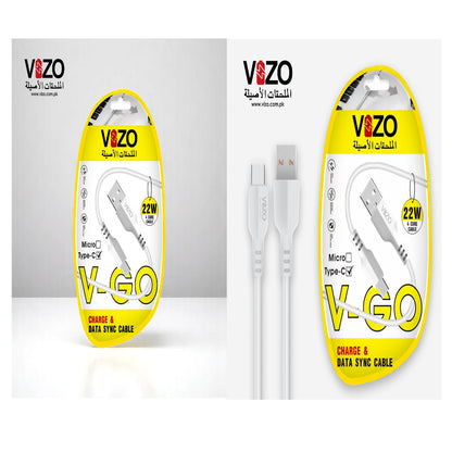 Vizo V-Go 22W Fast Charging Type-C Data Cable | Best Quality Type