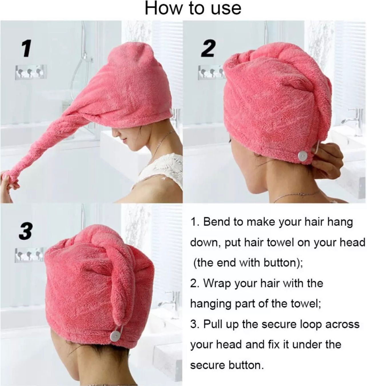 Best Hair Dryer Cap Towel - Hair Wrap Towel for ladies (random