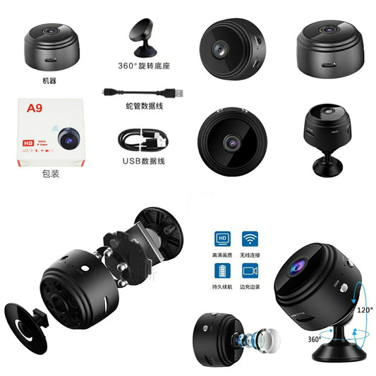 Vehicle Camera A9 Mini Camera WiFi Wireless Recorder HD Video Home Camcorder