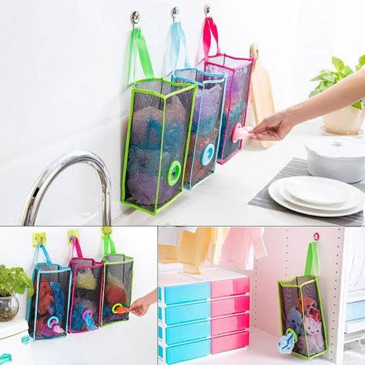 Plastic Shopping Bag Storage Basket Kitchen Accessories Reusable Grocery Potatoes Garbage Bag