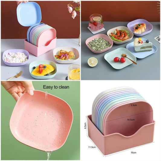 10Pcs Multi-function Spit Bone Dish Household Food Grade Plastic Spit Bone Dish