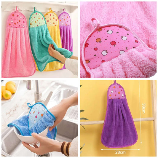 Kitchen Cleaning Towel, Soft Hand Towel Strong Absorbent Kitchen Hanging Kitchen Towel