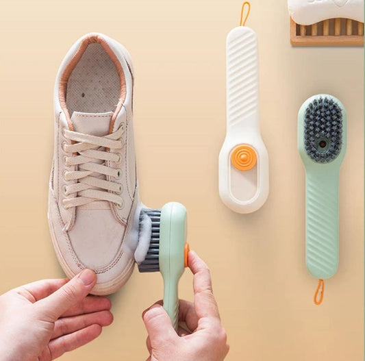 Multifunctional Soft-Bristled Shoe Brush Shoe Brushes Long Handle Brush Automatic Filling Clothes