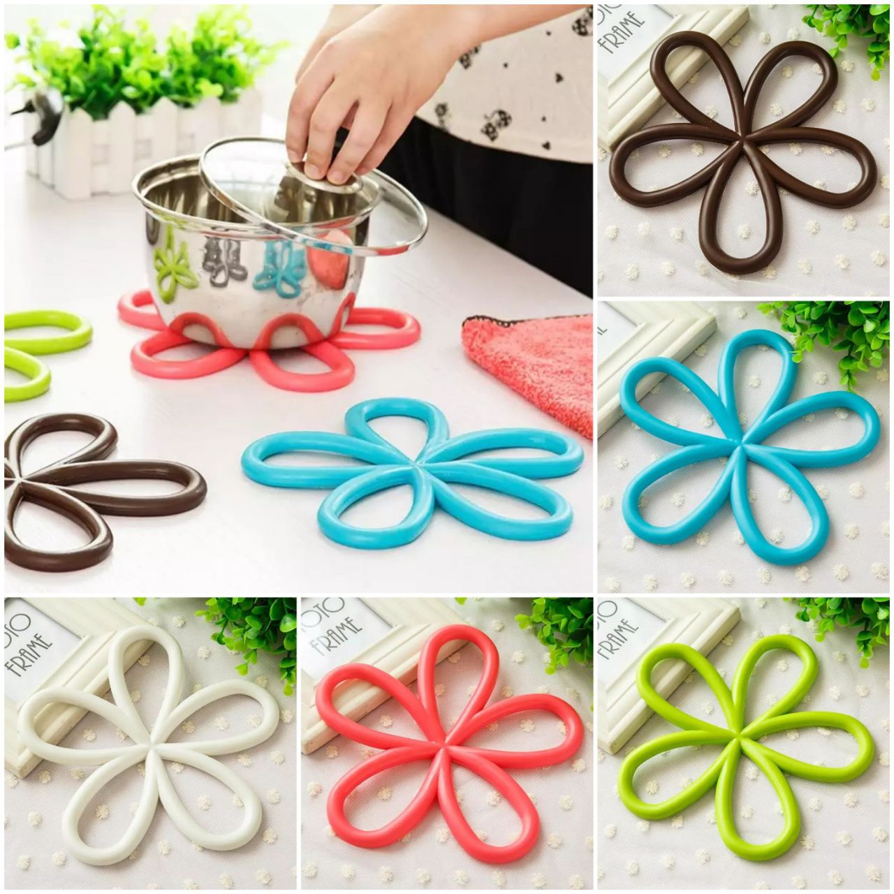 Silicone Flower Hot Pot Mat Stand Heat Resistant Mat For Protect your