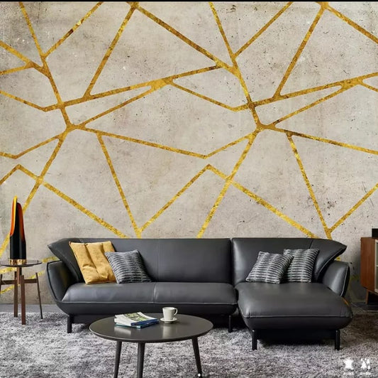Acrylic mirror wall stickers Golden wall strips acrylic mirror wall decor