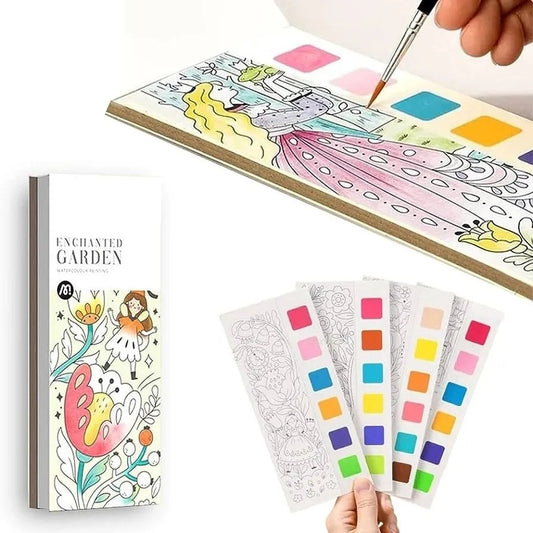 1 Book Magic Drawing Doodle Water Color Painting Book 12 Pages With