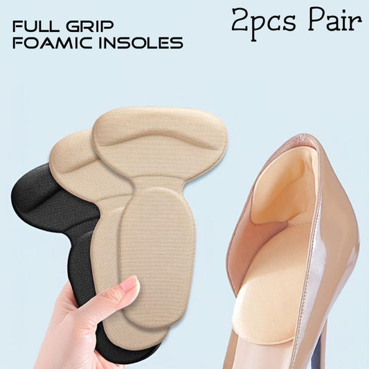 2pcs Insole Heel Cushion Pads, Shoe Grip Heel Protector, Foot Care Protector
