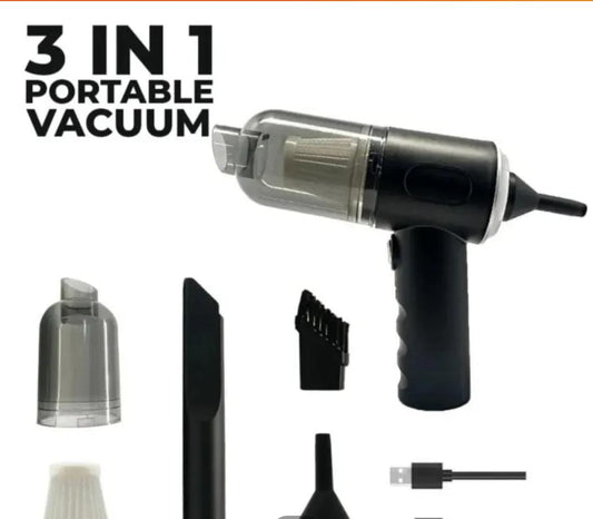 3 in 1 Portable Vacuum Cleaner Duster Blower Air Pump Wireless Hand-Held