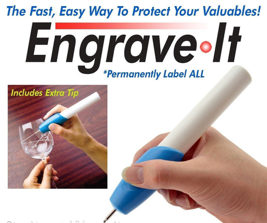 Engrave It - Carving Pen Engraver Machine for Glass, Plastic, Iron, and