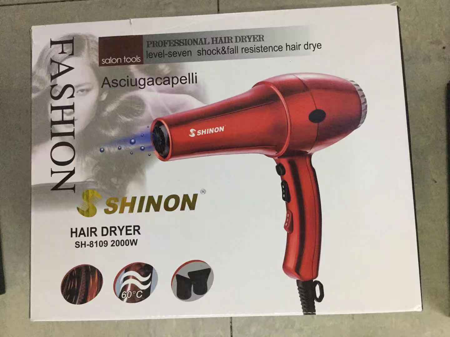 ( red color ) Shinon Hair Dryers Salon Home Used Professional Blow