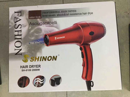 ( red color ) Shinon Hair Dryers Salon Home Used Professional Blow
