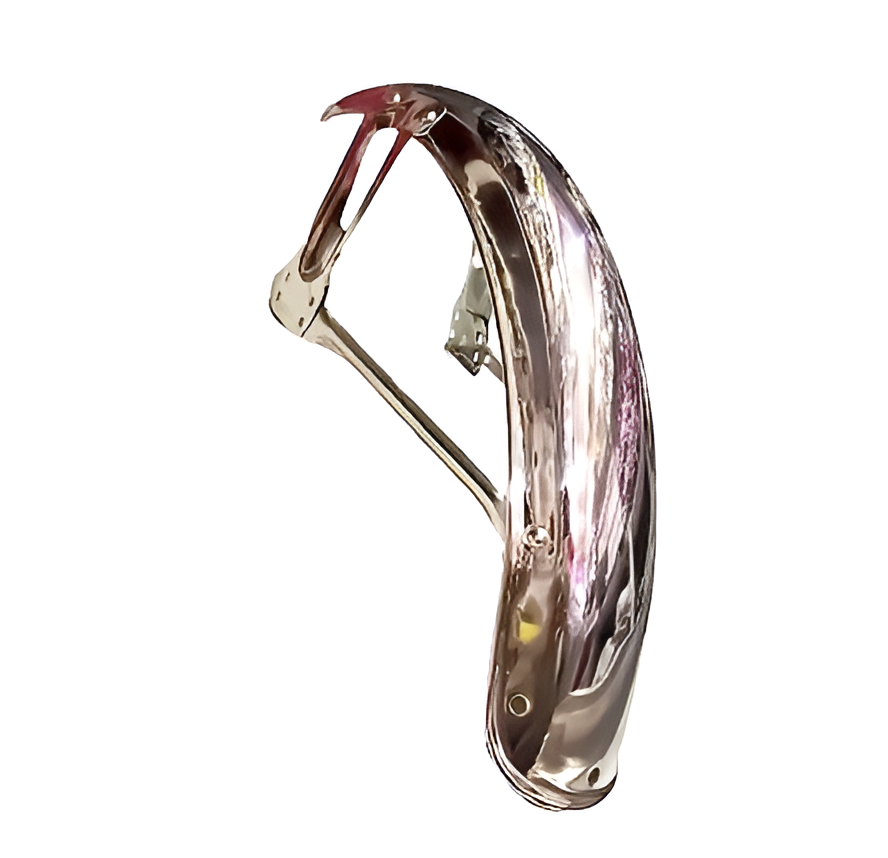 Front Cut Mudguard for 70cc and 125cc cafe racer bikes | Chrome
