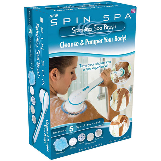Bathing Spinning Brush with Mesh Sponge Stone 5 Spa Attachment for Cleanse