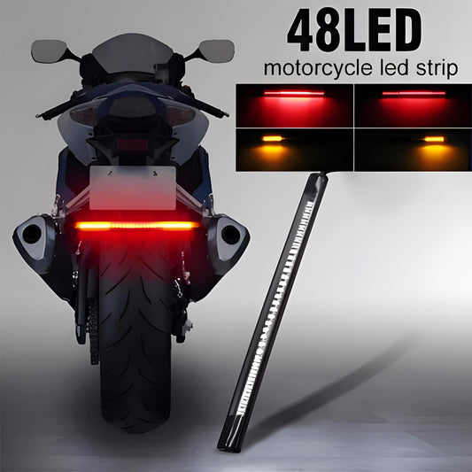 48 led back light strip with led indicators for cafe racer bikes