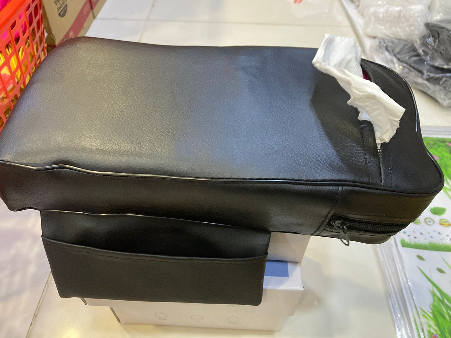 Car Armrest Box Height Pad Universal Central Elbow Rest Support Leather Auto