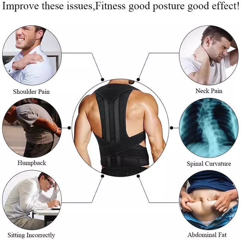 Adjustable Posture Back Belt, Posture Corrector Belt For Men And Women, Back