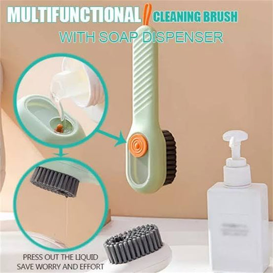 Multi-purpose Shoe Brush Soft Bristle Automatic Liquid Long Handle Cleaning Brush Clothes