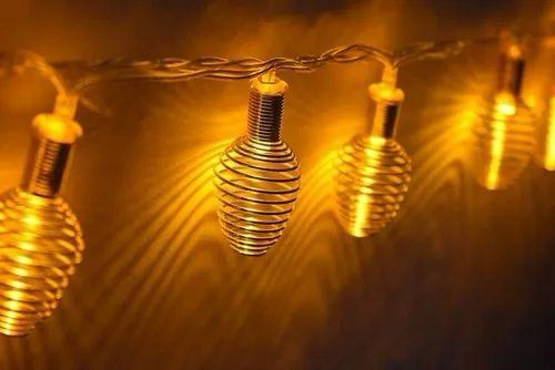 Mega Power LED Metal Warm White String Lights, For Decoration, Plug-In, 3Meter