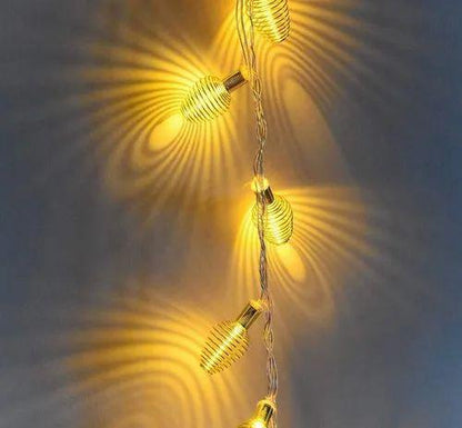 Mega Power LED Metal Warm White String Lights, For Decoration, Plug-In, 3Meter