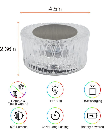 Mega Power LED Bird Nested Crystal Lamp Table Lamp, 16 Color Changing