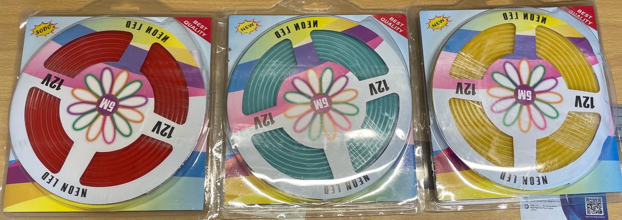 Mega Power Neon 5 Meters Strip, 12volts With Adapter