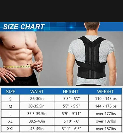 Adjustable Posture Back Belt, Posture Corrector Belt For Men And Women, Back