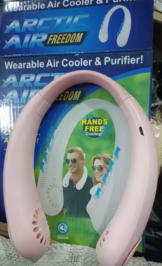 Portable Neck fan air Cooler &amp; Purifier... Adjustable 3 speed and Rechargeable