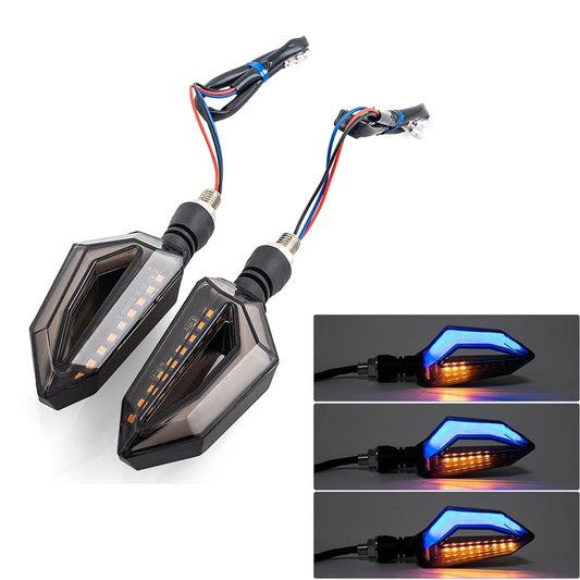 4 pcs universal 12 led motorbikes indicator with parking drl light