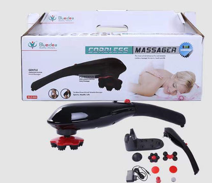 Blue idea Rechargeable Cordless Massager with different heads | Deep Massager for