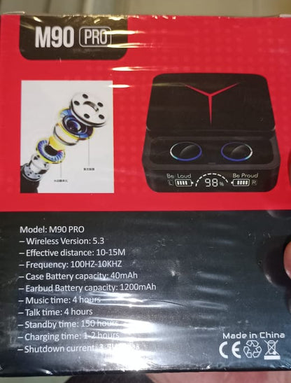 M90 Pro TWS Earphones True Wireless Earbuds Noise Cancelling | Bluetooth