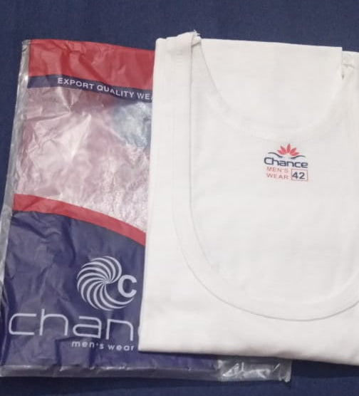 Pack of 2 Men under garment White banyan Round Neck Sleeveless Plain/Solid
