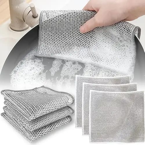 Dish washing Cleaning cloth | Wire Dish washing Rugs for Wet and