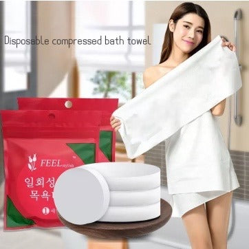 1 PCs of Compressed Bath Towels Disposable Face Towels Large Magical Towel
