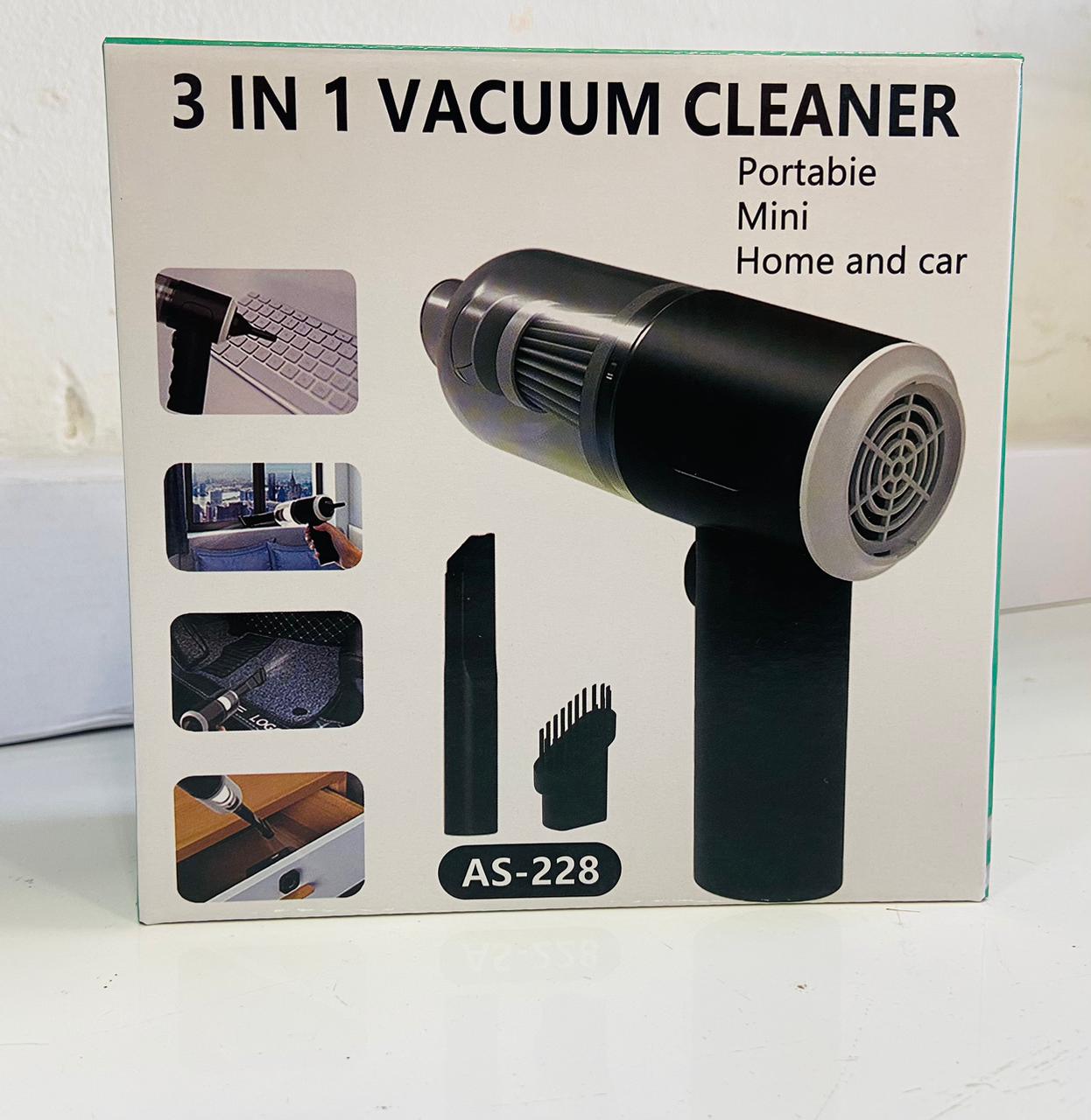 3 In 1 Portable Vacuum Cleaner Duster Blower Air Pump Wireless Hand-held
