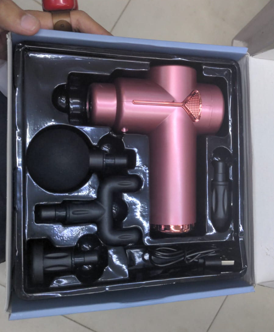 4 in 1 Multi-Function Vibration Massage Gun Professional Ultra Quiet Pain Relief