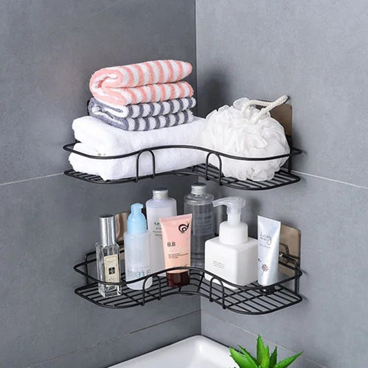 Metal Corner Rack For Bathroom &amp; Kitchen | Bathroom Metal Shelf Organizer