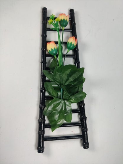 Decorative Plastic Stairs with artifical flowers