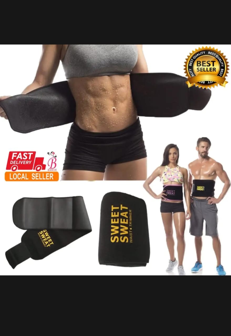 Sweet sweat Belt for Weight Loss Slimming Trimming Waist Trainer Fitness Belt