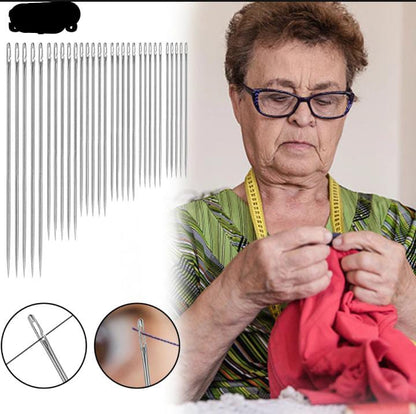 Pack Of 10 pieces Stainless Steel Side Hole Sewing Needles