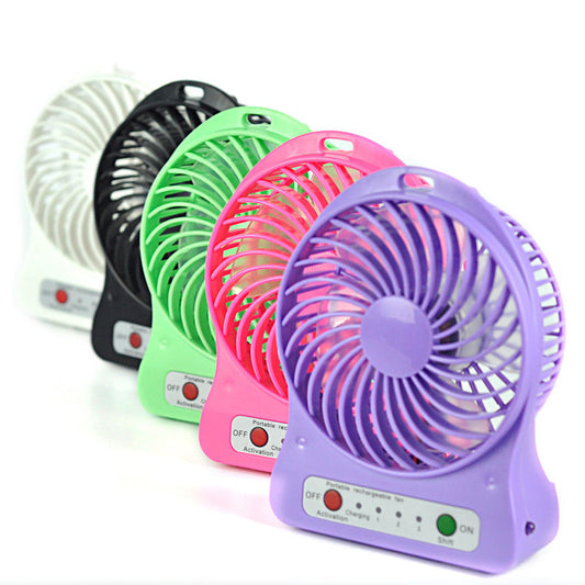 Portable Mini USB Fan Rechargeable Battery | 3-Level Speed Adjustable Electric Cooling