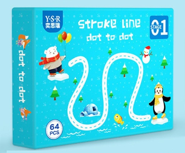 (A size Dubai imported )Stroke Line dot to dot Magical Tracing Workbook